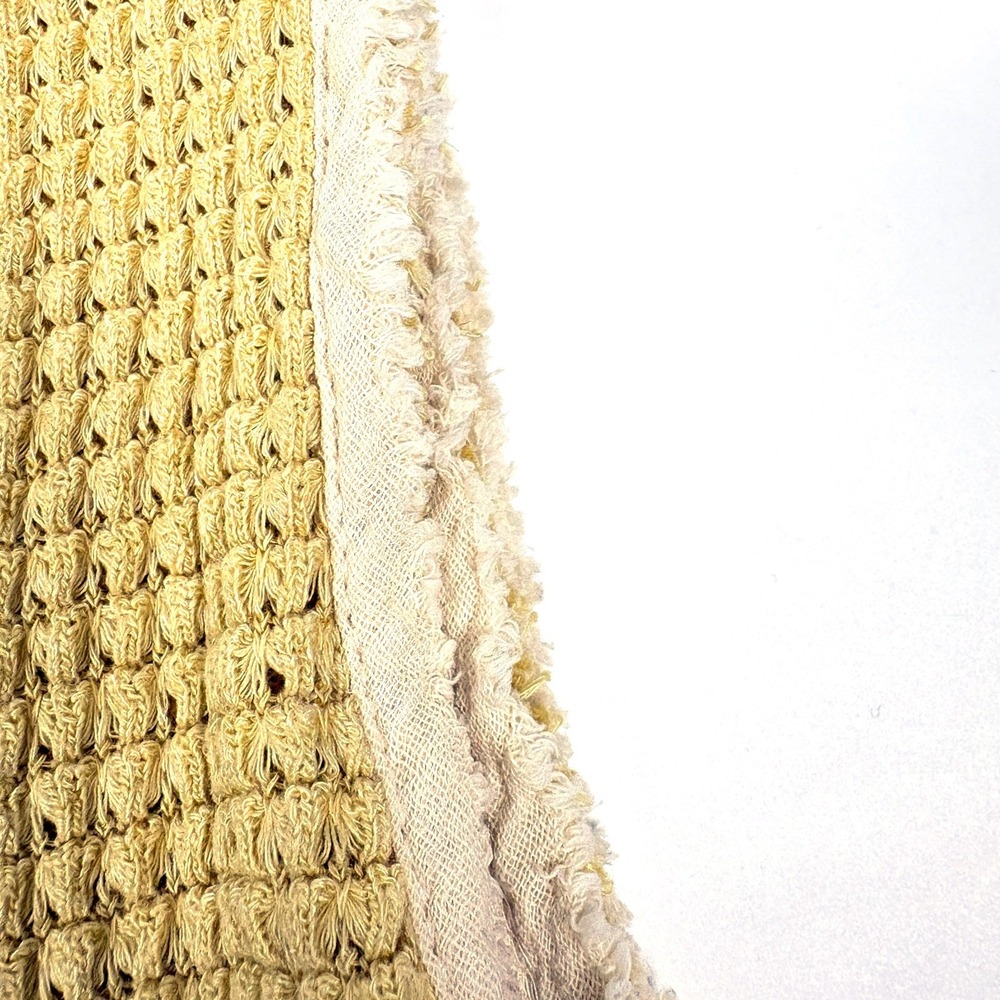 POL Ruffled Cropped Tank Top Womans Sz S Dandelion Wheat Babydoll Boho Casual - Picture 12 of 13